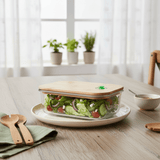 Yuniverse Large Rectangular Glass Storage Container with Bamboo Lid – Elegant and Sustainable – 20 × 14.5 cm - Al Kabayel Discount CentreYuniverse Large Rectangular Glass Storage Container with Bamboo Lid – Elegant and Sustainable – 20 × 14.5 cmFood ContainersYUNIVERSEAl Kabayel Discount Centre