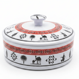 Yuniverse Melamine Round Dates Bowl with Lid | Arabian Heritage Camel & Palm Tree Design | 18×6 cm - Al Kabayel Discount CentreYuniverse Melamine Round Dates Bowl with Lid | Arabian Heritage Camel & Palm Tree Design | 18×6 cmJars & Food SaversYUNIVERSEAl Kabayel Discount Centre