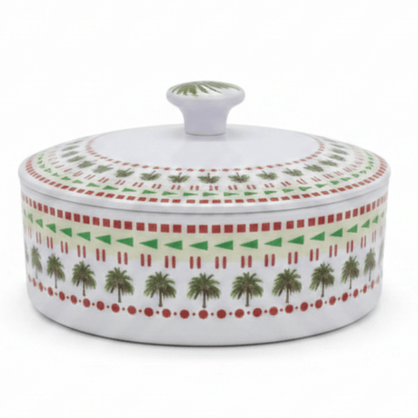 Yuniverse Melamine Round Dates Bowl with Lid | Palm Tree Design | 18×6 cm - Al Kabayel Discount CentreYuniverse Melamine Round Dates Bowl with Lid | Palm Tree Design | 18×6 cmJars & Food SaversYUNIVERSEAl Kabayel Discount Centre