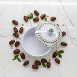 Yuniverse Melamine Round Dates Bowl with Lid | Palm Tree Design | 18×6 cm - Al Kabayel Discount CentreYuniverse Melamine Round Dates Bowl with Lid | Palm Tree Design | 18×6 cmJars & Food SaversYUNIVERSEAl Kabayel Discount Centre