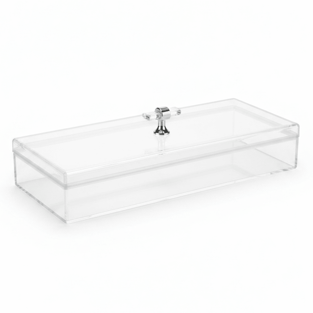 Yuniverse Rectangle Acrylic Candy Box with Lid | 40×12cm | Crystal Clear - Al Kabayel Discount CentreYuniverse Rectangle Acrylic Candy Box with Lid | 40×12cm | Crystal ClearJars & Food SaversYUNIVERSEAl Kabayel Discount Centre