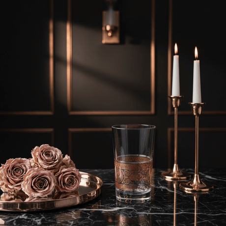 Yuniverse Rose Luxe Decorative Acrylic Tumbler with Metallic Rose Gold Design – 13.5 cm - Al Kabayel Discount CentreYuniverse Rose Luxe Decorative Acrylic Tumbler with Metallic Rose Gold Design – 13.5 cmTumblersYUNIVERSEAl Kabayel Discount Centre