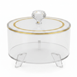 Yuniverse Round Acrylic Candy Box with Lid | Crystal Knob | Gold Rim | 16×10 cm - Al Kabayel Discount CentreYuniverse Round Acrylic Candy Box with Lid | Crystal Knob | Gold Rim | 16×10 cmJars & Food SaversYUNIVERSEAl Kabayel Discount Centre