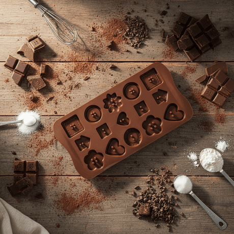 Yuniverse Silicone Chocolate & Candy Mould – 15 Cavity – Mixed Shapes – 20×11 cm - Al Kabayel Discount CentreYuniverse Silicone Chocolate & Candy Mould – 15 Cavity – Mixed Shapes – 20×11 cmCake Mold & Baking MoldsYUNIVERSEAl Kabayel Discount Centre
