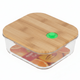 Yuniverse Square Glass Food Storage Container with Bamboo Lid – Modern Airtight Kitchen Storage – 15 × 15 cm - Al Kabayel Discount CentreYuniverse Square Glass Food Storage Container with Bamboo Lid – Modern Airtight Kitchen Storage – 15 × 15 cmFood ContainersYUNIVERSEAl Kabayel Discount Centre
