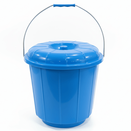 Zain Plastic Bucket with Lid – 13L – Blue – Heavy Duty Water & Storage Bucket for Bathroom & Kitchen - Al Kabayel Discount CentreZain Plastic Bucket with Lid – 13L – Blue – Heavy Duty Water & Storage Bucket for Bathroom & KitchenOrganizers & AccessoriesZAINAl Kabayel Discount Centre