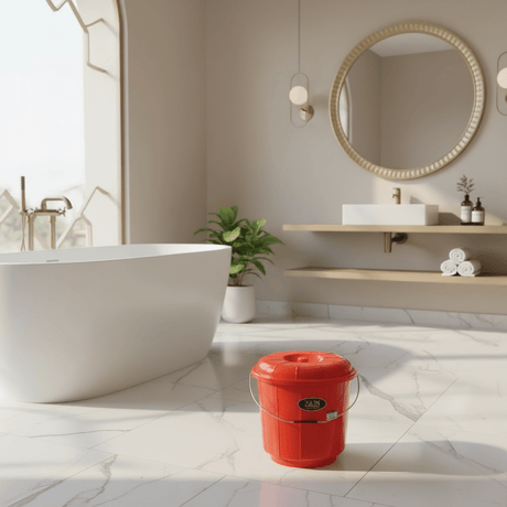 Zain Plastic Bucket with Lid – 13L – Red – Durable Multipurpose Storage Bucket for Home & Kitchen - Al Kabayel Discount CentreZain Plastic Bucket with Lid – 13L – Red – Durable Multipurpose Storage Bucket for Home & KitchenOrganizers & AccessoriesZAINAl Kabayel Discount Centre