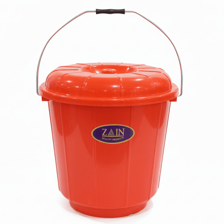 Zain Plastic Bucket with Lid – 13L – Red – Durable Multipurpose Storage Bucket for Home & Kitchen - Al Kabayel Discount CentreZain Plastic Bucket with Lid – 13L – Red – Durable Multipurpose Storage Bucket for Home & KitchenOrganizers & AccessoriesZAINAl Kabayel Discount Centre