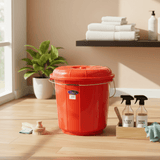 Zain Plastic Bucket with Lid – 20L – Red – Strong Utility Bucket for Cleaning, Storage & Household Use - Al Kabayel Discount CentreZain Plastic Bucket with Lid – 20L – Red – Strong Utility Bucket for Cleaning, Storage & Household UseOrganizers & AccessoriesZAINAl Kabayel Discount Centre