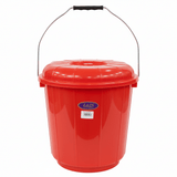 Zain Plastic Bucket with Lid – 20L – Red – Strong Utility Bucket for Cleaning, Storage & Household Use - Al Kabayel Discount CentreZain Plastic Bucket with Lid – 20L – Red – Strong Utility Bucket for Cleaning, Storage & Household UseOrganizers & AccessoriesZAINAl Kabayel Discount Centre