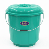 Zain Plastic Bucket with Lid – 22L – Green – Durable Large Bucket for Water Storage & Household Tasks - Al Kabayel Discount CentreZain Plastic Bucket with Lid – 22L – Green – Durable Large Bucket for Water Storage & Household TasksOrganizers & AccessoriesZAINAl Kabayel Discount Centre