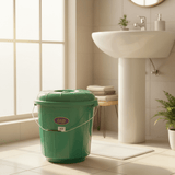 Zain Plastic Bucket with Lid – 25L – Green – High Capacity Storage Bucket for Water & Cleaning - Al Kabayel Discount CentreZain Plastic Bucket with Lid – 25L – Green – High Capacity Storage Bucket for Water & CleaningOrganizers & AccessoriesZAINAl Kabayel Discount Centre