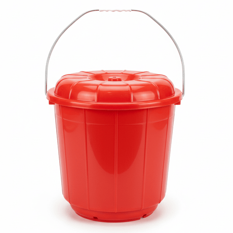 Zain Plastic Bucket with Lid – 5L – Red – Heavy Duty Large Bucket for Water Storage & Cleaning - Al Kabayel Discount CentreZain Plastic Bucket with Lid – 5L – Red – Heavy Duty Large Bucket for Water Storage & CleaningOrganizers & AccessoriesZAINAl Kabayel Discount Centre
