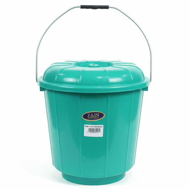 Zain Plastic Bucket with Lid – 7L –Green – Sturdy Utility Bucket for Bathroom, Kitchen & Home Cleaning - Al Kabayel Discount CentreZain Plastic Bucket with Lid – 7L –Green – Sturdy Utility Bucket for Bathroom, Kitchen & Home CleaningOrganizers & AccessoriesZAINAl Kabayel Discount Centre