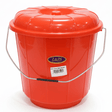Zain Plastic Bucket with Lid – 7L – Red – Durable Household Bucket for Water Storage & Daily Use - Al Kabayel Discount CentreZain Plastic Bucket with Lid – 7L – Red – Durable Household Bucket for Water Storage & Daily UseOrganizers & AccessoriesZAINAl Kabayel Discount Centre