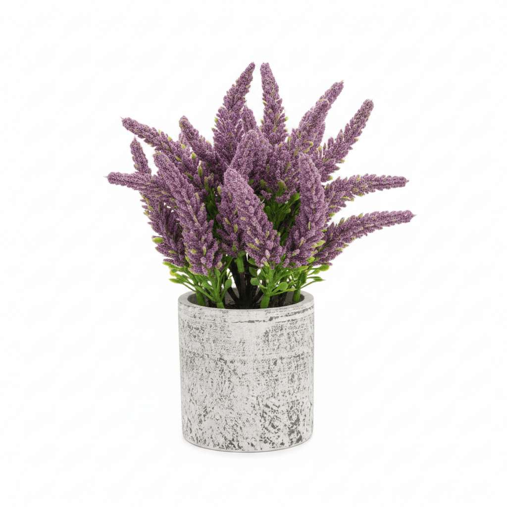 Zeem Artificial Flower Plant with White Chalk Pot - 20×8 cm - White / Yellow / Purple / Burgundy - Al Kabayel Discount CentreZeem Artificial Flower Plant with White Chalk Pot - 20×8 cm - White / Yellow / Purple / BurgundyArtificial FloraZEEMAl Kabayel Discount Centre