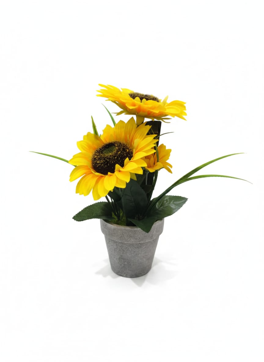 Zeem Artificial Sunflower - Realistic Bloom with Pot, Bright and Cheerful for Sunny Vibes Indoors, 33 cm," - Plastic sunflower with detailed petals and center, evoking sunny fields. - Al Kabayel Discount CentreZeem Artificial Sunflower - Realistic Bloom with Pot, Bright and Cheerful for Sunny Vibes Indoors, 33 cm," - Plastic sunflower with detailed petals and center, evoking sunny fields.Artificial FloraZEEMAl Kabayel Discount Centre