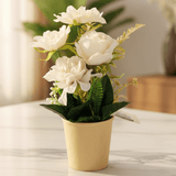 Zeem Artificial White Floral Plant with Brown Paper Pot – 28 × 9 cm Minimalist Indoor Decorative Accent - Al Kabayel Discount CentreZeem Artificial White Floral Plant with Brown Paper Pot – 28 × 9 cm Minimalist Indoor Decorative AccentArtificial FloraZEEMAl Kabayel Discount Centre