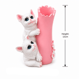 Zeem Blush Pink & White Twin White Kittens Polyresin Pen & Stationery Holder - 13cm - Al Kabayel Discount CentreZeem Blush Pink & White Twin White Kittens Polyresin Pen & Stationery Holder - 13cmDesk Accessories & OrganizersZEEMAl Kabayel Discount Centre