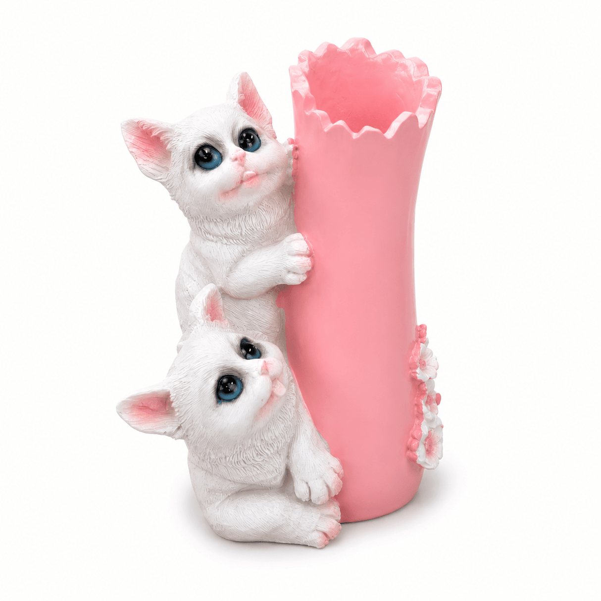 Zeem Blush Pink & White Twin White Kittens Polyresin Pen & Stationery Holder - 13cm - Al Kabayel Discount CentreZeem Blush Pink & White Twin White Kittens Polyresin Pen & Stationery Holder - 13cmDesk Accessories & OrganizersZEEMAl Kabayel Discount Centre