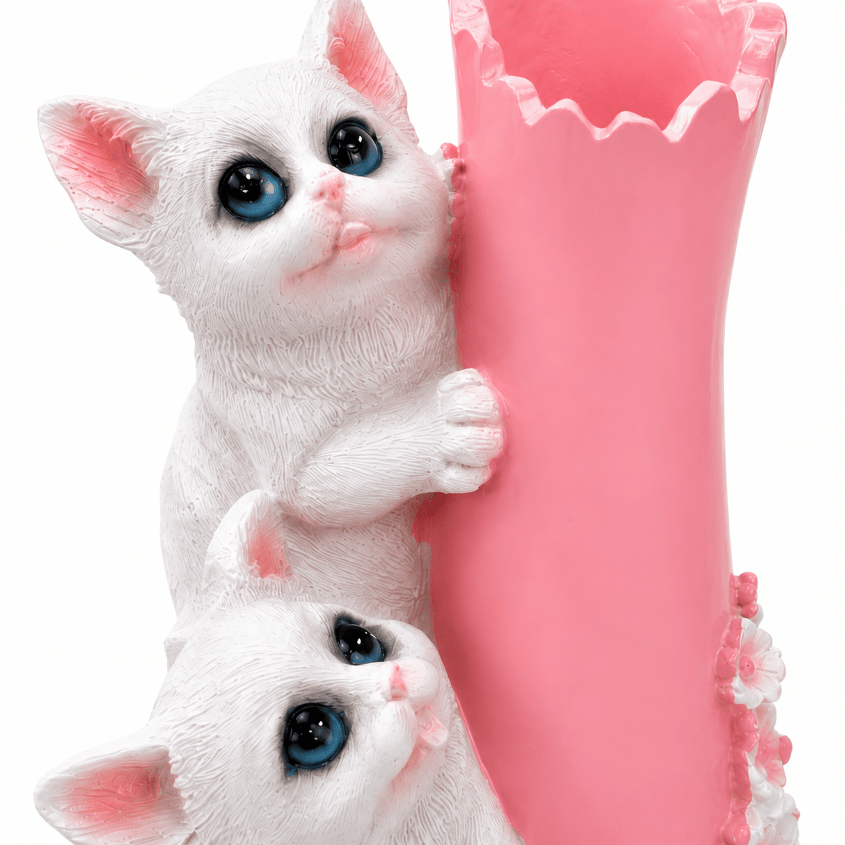 Zeem Blush Pink & White Twin White Kittens Polyresin Pen & Stationery Holder - 13cm - Al Kabayel Discount CentreZeem Blush Pink & White Twin White Kittens Polyresin Pen & Stationery Holder - 13cmDesk Accessories & OrganizersZEEMAl Kabayel Discount Centre