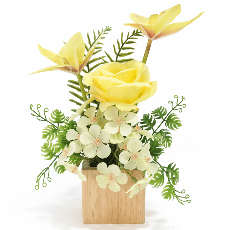 Zeem Decorative Artificial Yellow Flower Plant with Brown Cardboard Pot – 30 × 8 cm Bright Indoor Home & Office Décor - Al Kabayel Discount CentreZeem Decorative Artificial Yellow Flower Plant with Brown Cardboard Pot – 30 × 8 cm Bright Indoor Home & Office DécorArtificial FloraZEEMAl Kabayel Discount Centre