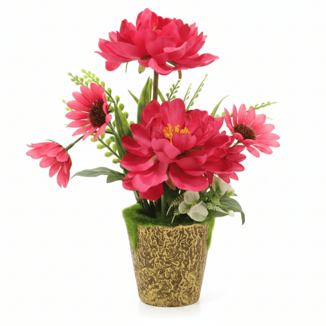 Zeem Red Artificial Flower Plant | Elegant Chalk Pot | 30cm | Premium Silk Blooms - Al Kabayel Discount CentreZeem Red Artificial Flower Plant | Elegant Chalk Pot | 30cm | Premium Silk BloomsArtificial FloraZEEMAl Kabayel Discount Centre