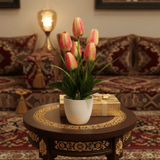 Zeem Red & Green Artificial Tulip Bouquet with White Plastic Vase | 33cm - Al Kabayel Discount CentreZeem Red & Green Artificial Tulip Bouquet with White Plastic Vase | 33cmArtificial FloraZEEMAl Kabayel Discount Centre