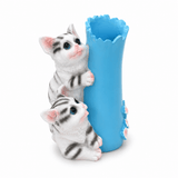 Zeem Sky Blue & White Twin Kittens Polyresin Pen & Stationery Holder - 13cm - Al Kabayel Discount CentreZeem Sky Blue & White Twin Kittens Polyresin Pen & Stationery Holder - 13cmDesk Accessories & OrganizersZEEMAl Kabayel Discount Centre
