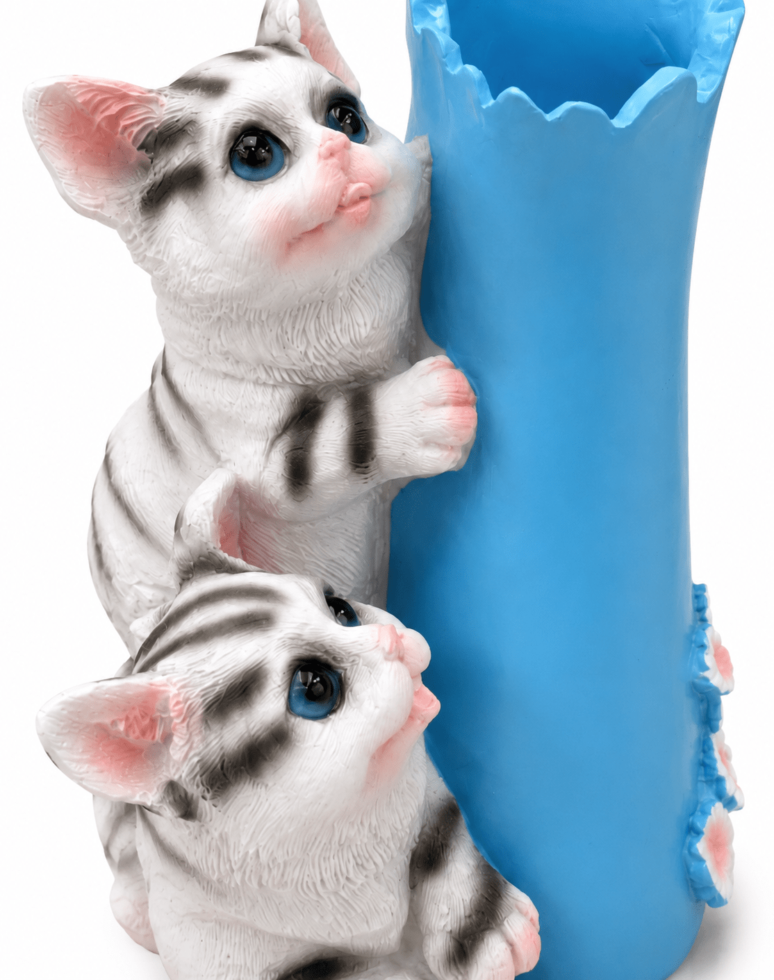 Zeem Sky Blue & White Twin Kittens Polyresin Pen & Stationery Holder - 13cm - Al Kabayel Discount CentreZeem Sky Blue & White Twin Kittens Polyresin Pen & Stationery Holder - 13cmDesk Accessories & OrganizersZEEMAl Kabayel Discount Centre