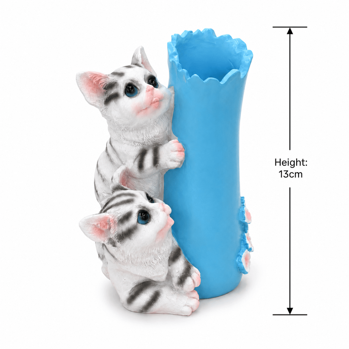 Zeem Sky Blue & White Twin Kittens Polyresin Pen & Stationery Holder - 13cm - Al Kabayel Discount CentreZeem Sky Blue & White Twin Kittens Polyresin Pen & Stationery Holder - 13cmDesk Accessories & OrganizersZEEMAl Kabayel Discount Centre