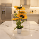 Zeem Yellow Artificial Sunflower Plant | 3 - Head Arrangement | 68cm | Elegant White Pot - Al Kabayel Discount CentreZeem Yellow Artificial Sunflower Plant | 3 - Head Arrangement | 68cm | Elegant White PotArtificial FloraZEEMAl Kabayel Discount Centre