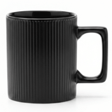 Zeo Black Ribbed Ceramic Coffee Mug | 385ml - Al Kabayel Discount CentreZeo Black Ribbed Ceramic Coffee Mug | 385mlMugsZEOAl Kabayel Discount Centre