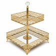 Zeyve Large 2 - Tier Square Glass Fruit Display Stand with Gold Finish – Premium Serving Solution for Parties & Gatherings – 18 × 25 × 30 cm - Al Kabayel Discount CentreZeyve Large 2 - Tier Square Glass Fruit Display Stand with Gold Finish – Premium Serving Solution for Parties & Gatherings – 18 × 25 × 30 cmServing TraysZEYVEAl Kabayel Discount Centre