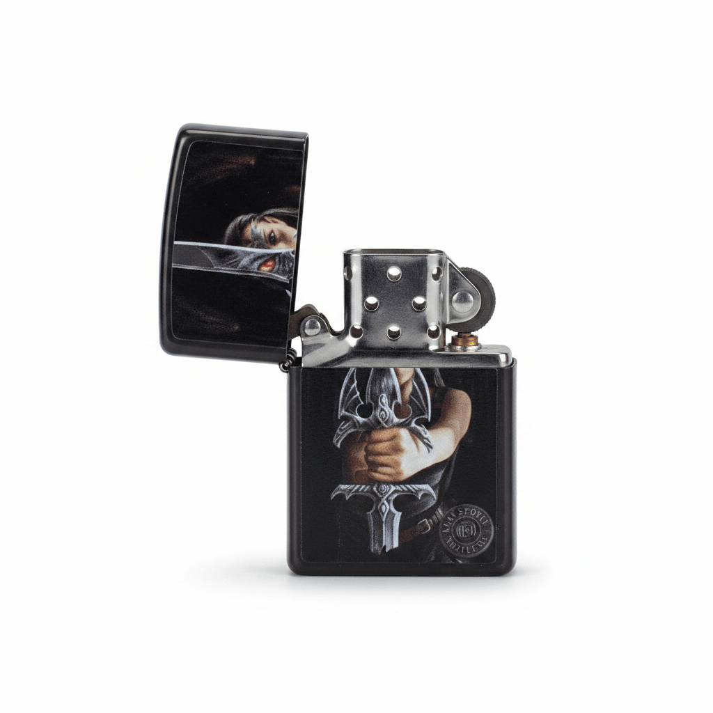 Zippo Black Flip Top Refillable Metal Lighter Anne Stokes Collection Design Fantasy Art 6×4 cm - Al Kabayel Discount CentreZippo Black Flip Top Refillable Metal Lighter Anne Stokes Collection Design Fantasy Art 6×4 cmLightersZIPPOAl Kabayel Discount Centre