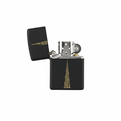 Zippo Black Flip Top Refillable Metal Lighter Burj Khalifa Graphic Design Windproof 6×4 cm - Al Kabayel Discount CentreZippo Black Flip Top Refillable Metal Lighter Burj Khalifa Graphic Design Windproof 6×4 cmLightersZIPPOAl Kabayel Discount Centre