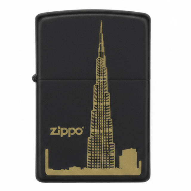 Zippo Black Flip Top Refillable Metal Lighter Burj Khalifa Graphic Design Windproof 6×4 cm - Al Kabayel Discount CentreZippo Black Flip Top Refillable Metal Lighter Burj Khalifa Graphic Design Windproof 6×4 cmLightersZIPPOAl Kabayel Discount Centre