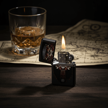 Zippo Black Flip Top Refillable Metal Lighter Hell Rider Skull Artwork Heavy Duty 6×4 cm - Al Kabayel Discount CentreZippo Black Flip Top Refillable Metal Lighter Hell Rider Skull Artwork Heavy Duty 6×4 cmLightersZIPPOAl Kabayel Discount Centre