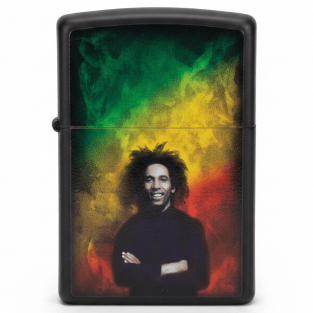 Zippo Black Flip Top Refillable Metal Lighter With Bob Marley Design Durable Build 6×4 cm - Al Kabayel Discount CentreZippo Black Flip Top Refillable Metal Lighter With Bob Marley Design Durable Build 6×4 cmLightersZIPPOAl Kabayel Discount Centre