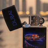 Zippo Black Metal Windproof Lighter with Dubai Dhow Cruise Scenic Design, Refillable Flip - Top (6×4 cm) - Al Kabayel Discount CentreZippo Black Metal Windproof Lighter with Dubai Dhow Cruise Scenic Design, Refillable Flip - Top (6×4 cm)LightersZIPPOAl Kabayel Discount Centre