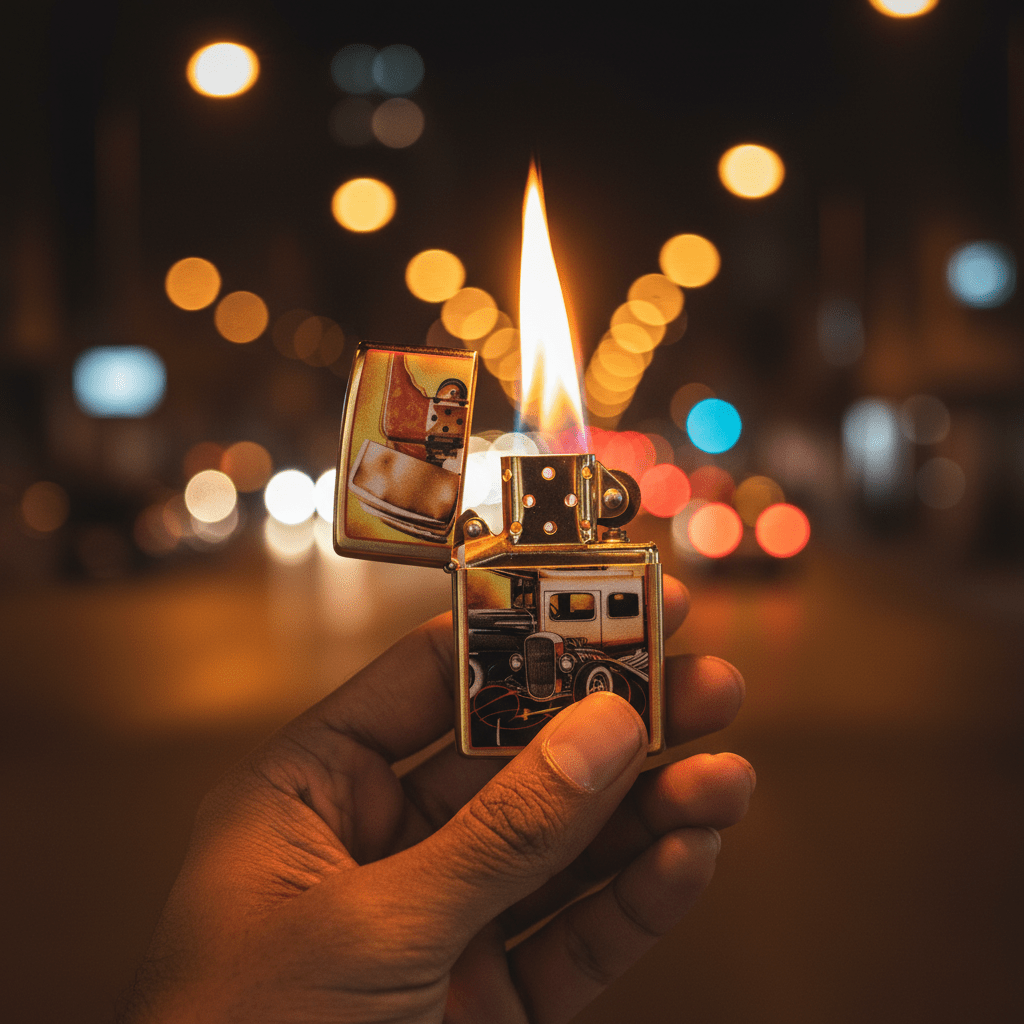 Zippo Gold Flip Top Refillable Metal Lighter Mazzi Zippo Car Artwork Premium Finish 6×4 cm - Al Kabayel Discount CentreZippo Gold Flip Top Refillable Metal Lighter Mazzi Zippo Car Artwork Premium Finish 6×4 cmLightersZIPPOAl Kabayel Discount Centre