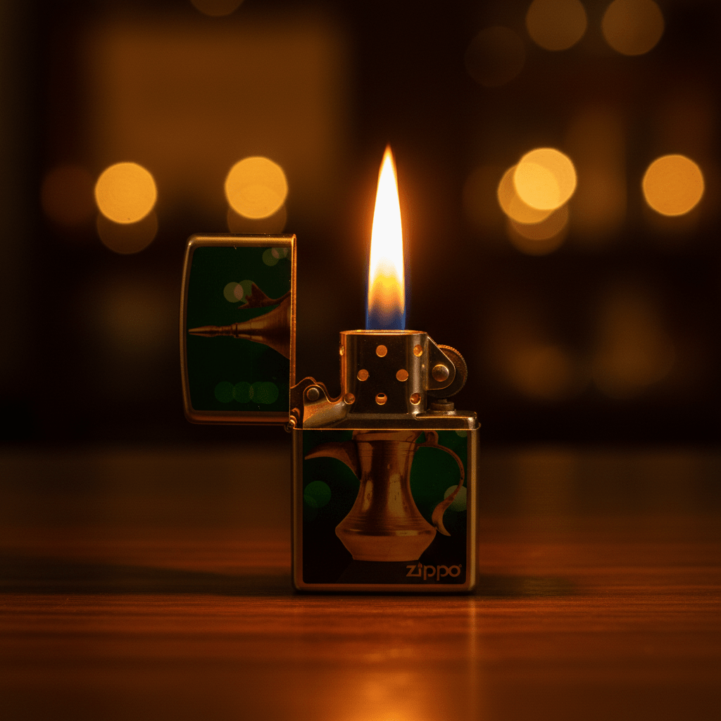 Zippo Golden Metal Lighter with Coffee Pot Illustration Design, Refillable Flip - Top Pocket Style (6×4 cm) - Al Kabayel Discount CentreZippo Golden Metal Lighter with Coffee Pot Illustration Design, Refillable Flip - Top Pocket Style (6×4 cm)LightersZIPPOAl Kabayel Discount Centre