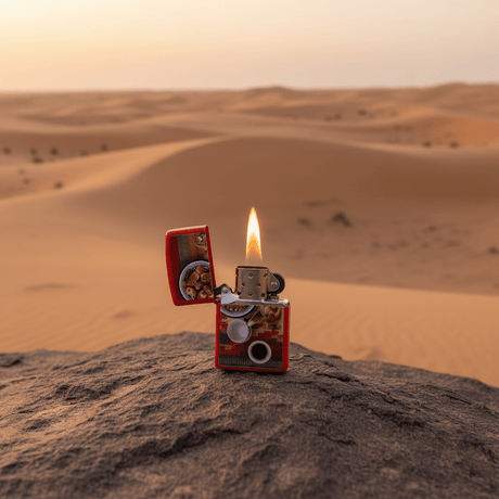 Zippo Red Flip Top Refillable Metal Lighter Dubai Safari Design Windproof Classic Pocket Lighter 6×4 cm - Al Kabayel Discount CentreZippo Red Flip Top Refillable Metal Lighter Dubai Safari Design Windproof Classic Pocket Lighter 6×4 cmLightersZIPPOAl Kabayel Discount Centre