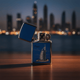 Zippo Silver & Blue Metal Flip - Top Refillable Lighter with Burj Al Arab Dubai Landmark Artwork (6×4 cm) - Al Kabayel Discount CentreZippo Silver & Blue Metal Flip - Top Refillable Lighter with Burj Al Arab Dubai Landmark Artwork (6×4 cm)LightersZIPPOAl Kabayel Discount Centre