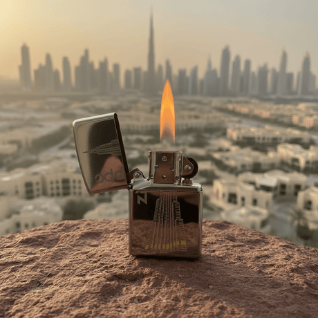 Zippo Silver Flip Top Refillable Metal Lighter Burj Khalifa Skyline Design Windproof 6×4 cm - Al Kabayel Discount CentreZippo Silver Flip Top Refillable Metal Lighter Burj Khalifa Skyline Design Windproof 6×4 cmLightersZIPPOAl Kabayel Discount Centre