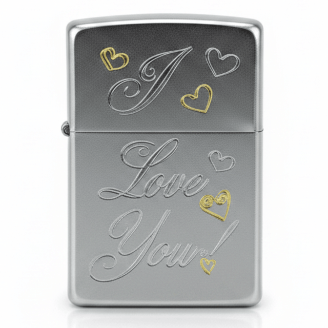 Zippo Silver Flip Top Refillable Metal Lighter I Love You Text Design Gift Idea 6×4 cm - Al Kabayel Discount CentreZippo Silver Flip Top Refillable Metal Lighter I Love You Text Design Gift Idea 6×4 cmLightersZIPPOAl Kabayel Discount Centre