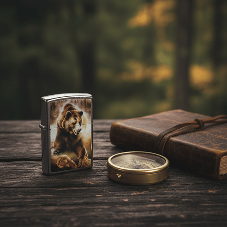 Zippo Silver Flip Top Refillable Metal Lighter Mazzi Bear Artwork Windproof Pocket Lighter 6×4 cm - Al Kabayel Discount CentreZippo Silver Flip Top Refillable Metal Lighter Mazzi Bear Artwork Windproof Pocket Lighter 6×4 cmLightersZIPPOAl Kabayel Discount Centre