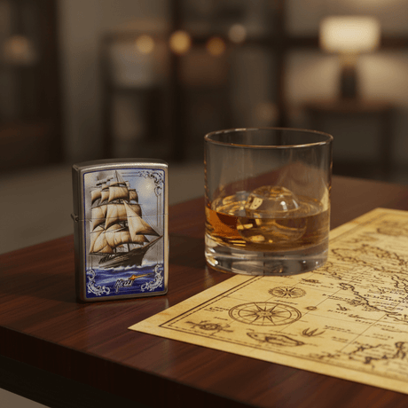 Zippo Silver Flip Top Refillable Metal Lighter Mazzi Tall Ship Artwork Windproof 6×4 cm - Al Kabayel Discount CentreZippo Silver Flip Top Refillable Metal Lighter Mazzi Tall Ship Artwork Windproof 6×4 cmLightersZIPPOAl Kabayel Discount Centre
