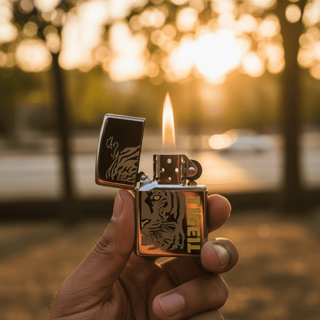 Zippo Silver Flip Top Refillable Metal Lighter Save The Tiger Artwork Wildlife Theme 6×4 cm - Al Kabayel Discount CentreZippo Silver Flip Top Refillable Metal Lighter Save The Tiger Artwork Wildlife Theme 6×4 cmLightersZIPPOAl Kabayel Discount Centre