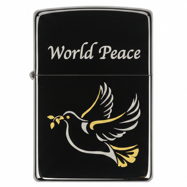 Zippo Silver Flip Top Refillable Metal Lighter World Peace Text Design Giftable 6×4 cm - Al Kabayel Discount CentreZippo Silver Flip Top Refillable Metal Lighter World Peace Text Design Giftable 6×4 cmLightersZIPPOAl Kabayel Discount Centre